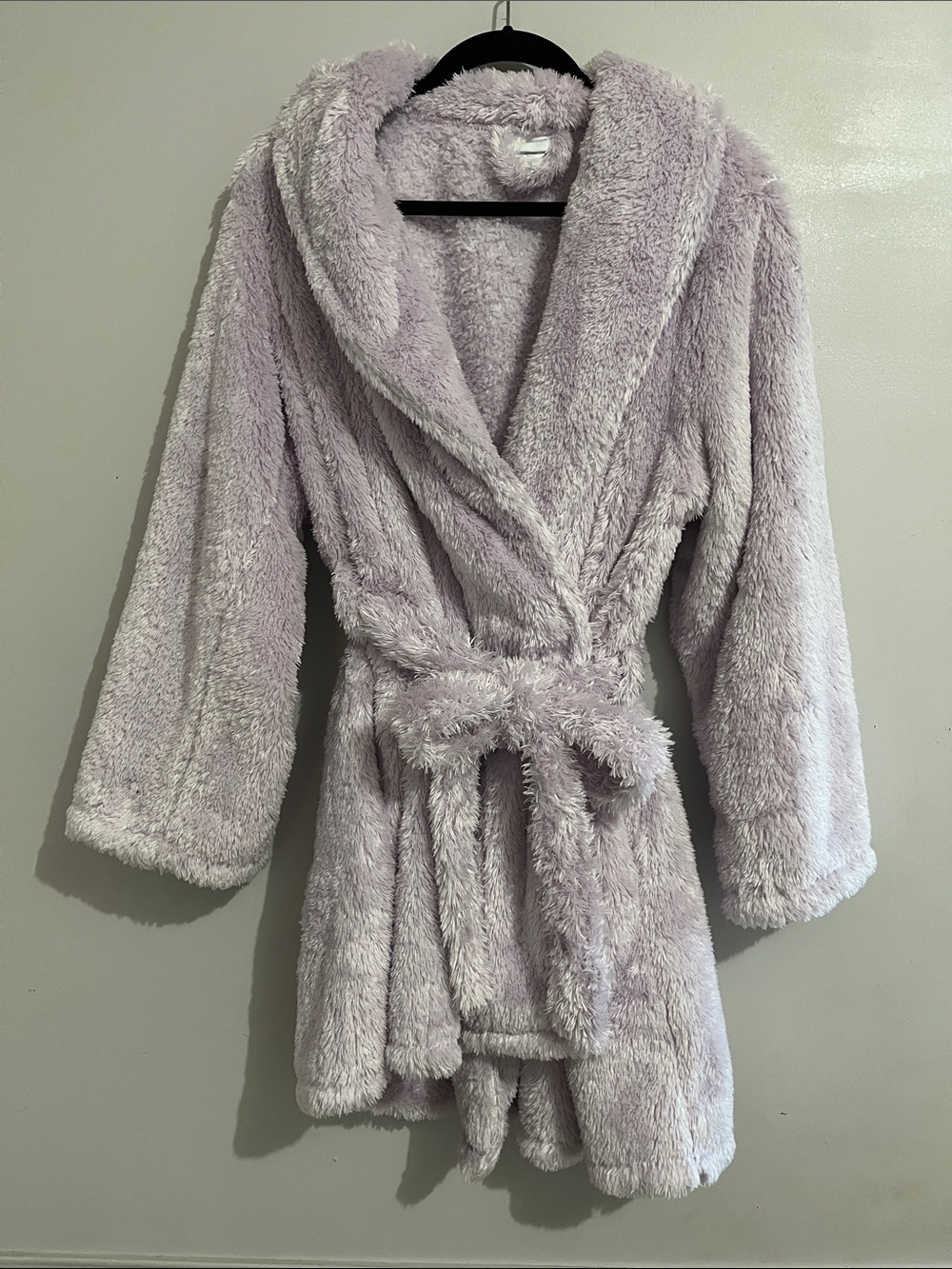 Capelli of New York Lavender Plush Hooded Robe women’s XL